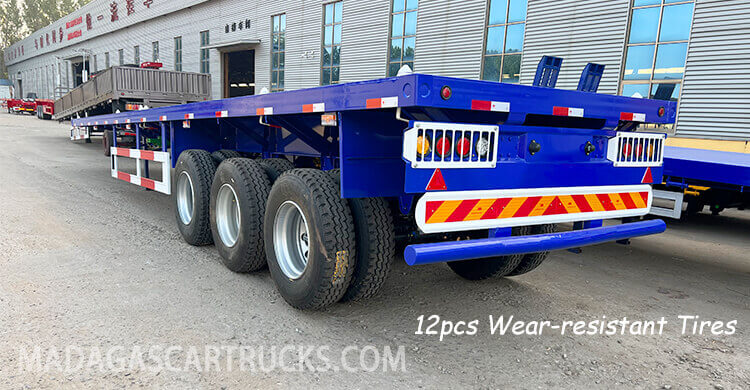 3 Axle 40ft Flatbed Container Trailer for Sale Price in Antananarivo Madagascar