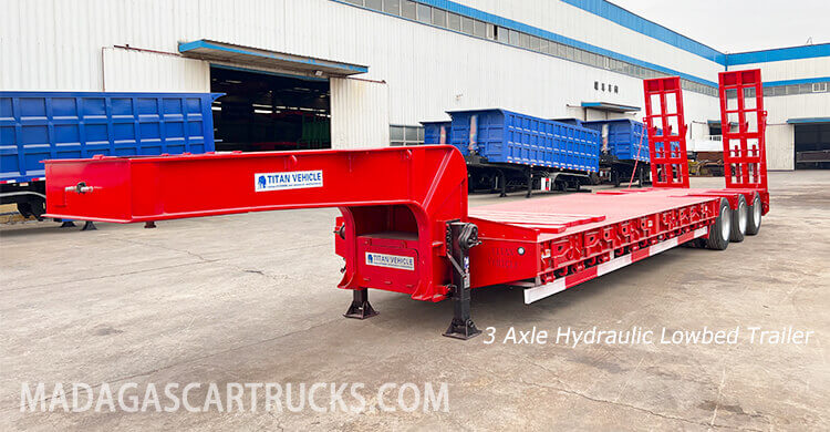 3 Axle 60ton Lowbed Trailer for Sale in Antsirabe Madagascar