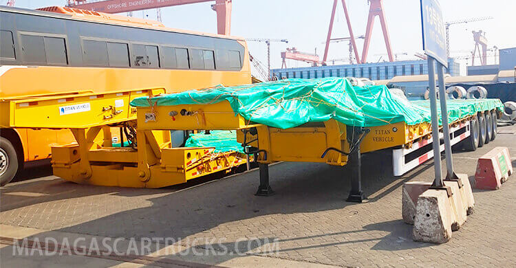 4 Axle Low Bed Trailer Truck for Sale in Toamasina Madagascar