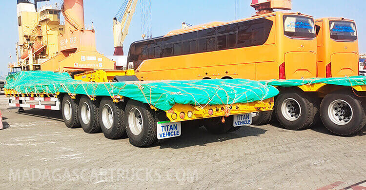 4 Axle Low Bed Trailer Truck for Sale in Toamasina Madagascar