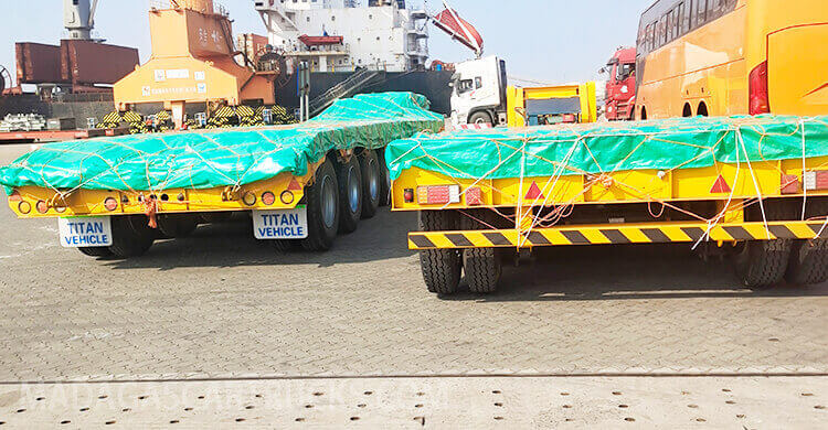 4 Axle Low Bed Trailer Truck for Sale in Toamasina Madagascar