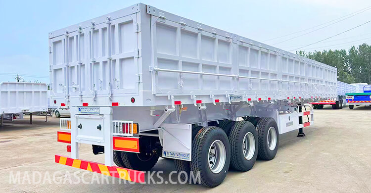 3 Axle Side Wall Cargo Semi Trailer for Sale in Toamasina Madagascar