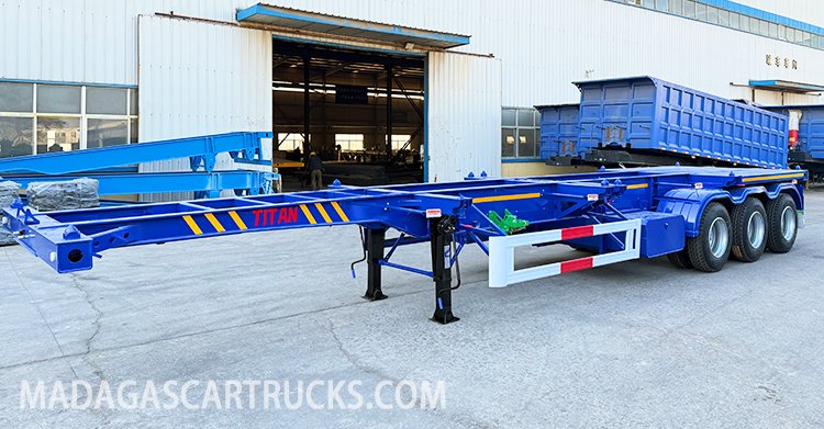 40 Ft 3 Axle Container Chassis Trailer for Sale in Madagascar