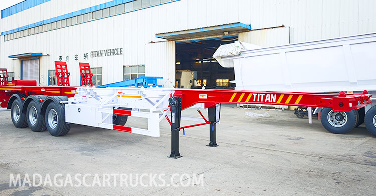 3 Axle 40 ft Container Chassis Trailer for Sale in Madagascar
