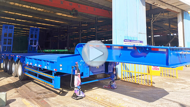 CIMC 4 Axle 100ton Lowbed Truck for Sale in Madagascar | CIMC Trailer