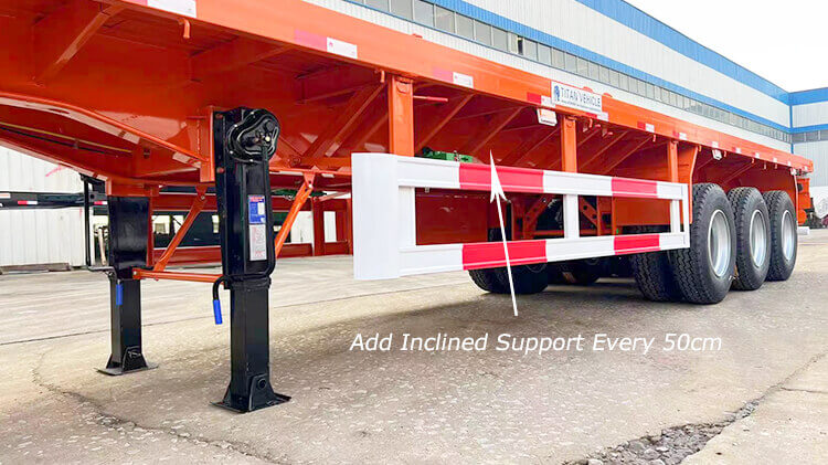 3 Axle Flat Bed Trailer for Sale with Headboard Price in Madagascar