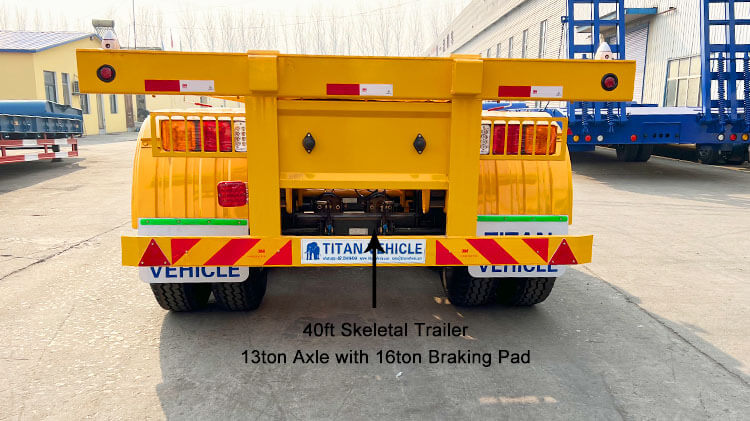 3 Axle 40ft Skeletal Container Trailer for Sale in Madagascar