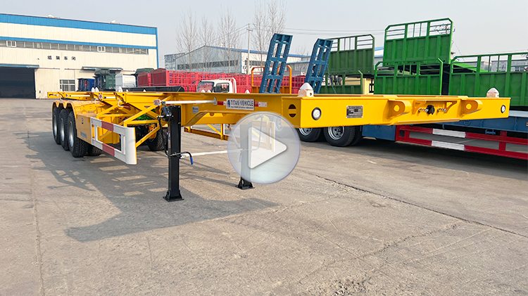 3 Axle 40ft Skeletal Container Trailer for Sale in Madagascar