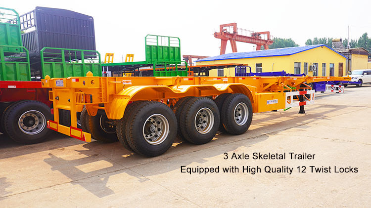 3 Axle 40ft Container Skeletal Semi Trailer | Skel Trailer for Sale in Madagascar