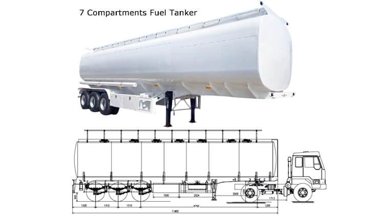 Fuel Tanker Price - 45000 Liters Semi Trailer Fuel Tank for Sale in Madagascar