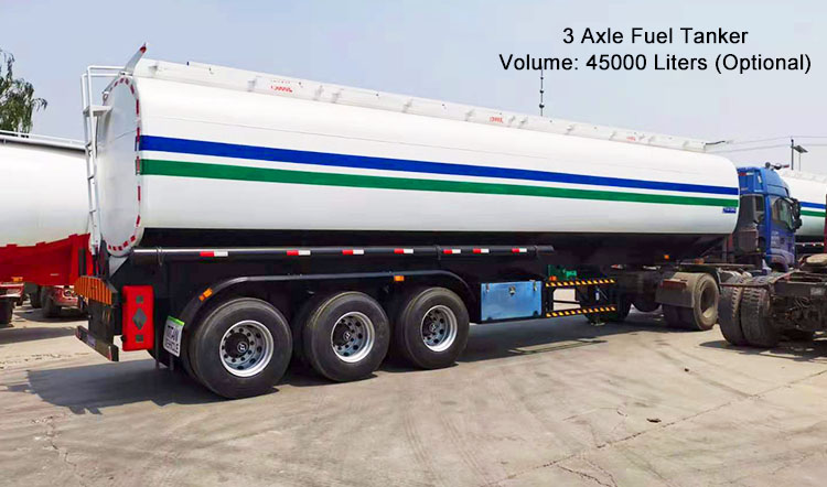 45000 Liters 3 Compartments Oil Tanker Semi Trailer for Sale in Madagascar