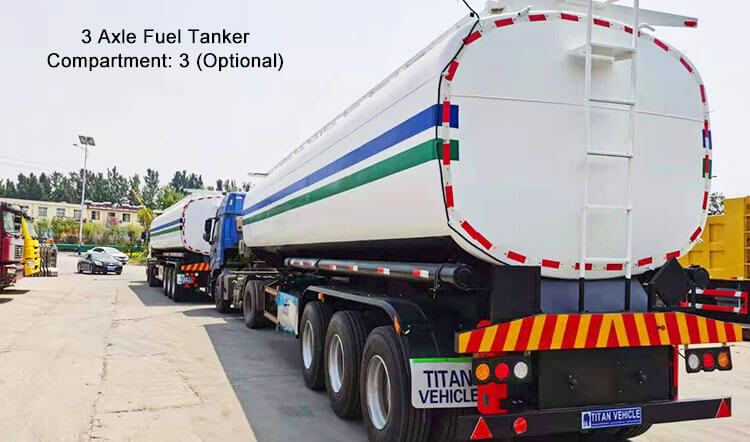 45000 Liters 3 Compartments Oil Tanker Semi Trailer for Sale in Madagascar