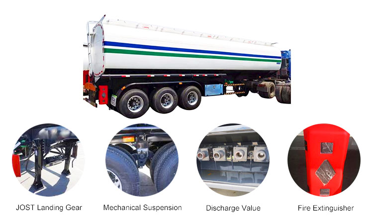 45000 Liters 3 Compartments Oil Tanker Semi Trailer for Sale in Madagascar