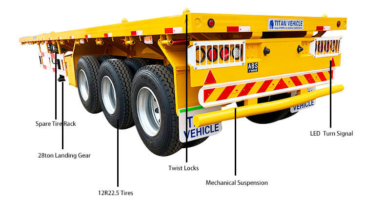 Semi Flatbed Trailer Trucks | Flatbed Truck Trailer for Sale in Madagascar