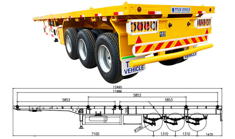 Semi Flatbed Trailer Trucks | Flatbed Truck Trailer for Sale in Madagascar