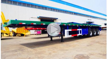 40 Ft Tri Axle Flat Bed Semi Trailer